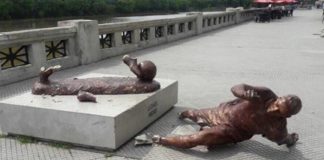 El arreglo de la estatua de Messi en la Costanera aún no tiene fecha messi, estatua