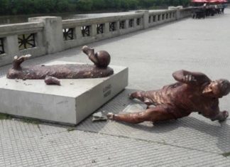 El arreglo de la estatua de Messi en la Costanera aún no tiene fecha messi, estatua